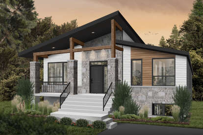 2 Bed, 1 Bath, 1156 Square Foot House Plan - #034-01238