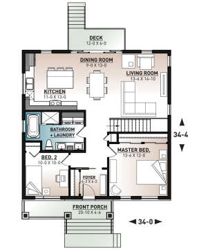 Main Floor for House Plan #034-01238