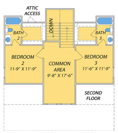 Second Floor for House Plan #9279-00018