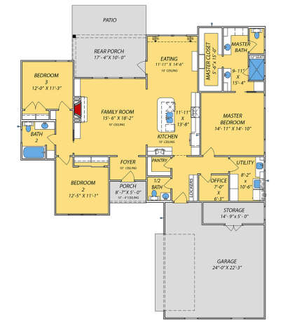Main Floor for House Plan #9279-00019