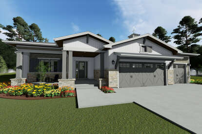 Craftsman House Plan #425-00036 Elevation Photo