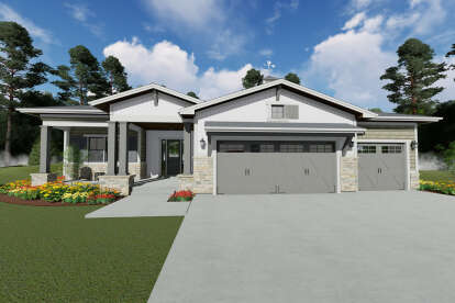 Craftsman House Plan #425-00036 Elevation Photo