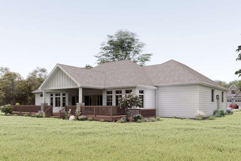 Ranch House Plan #2802-00055 Elevation Photo