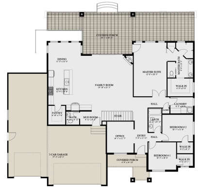 First Floor for House Plan #2802-00055