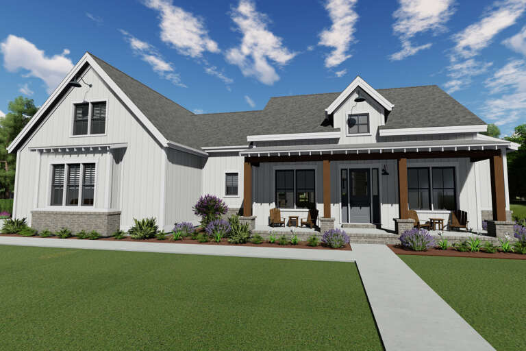 Modern Farmhouse House Plan #425-00038 Elevation Photo