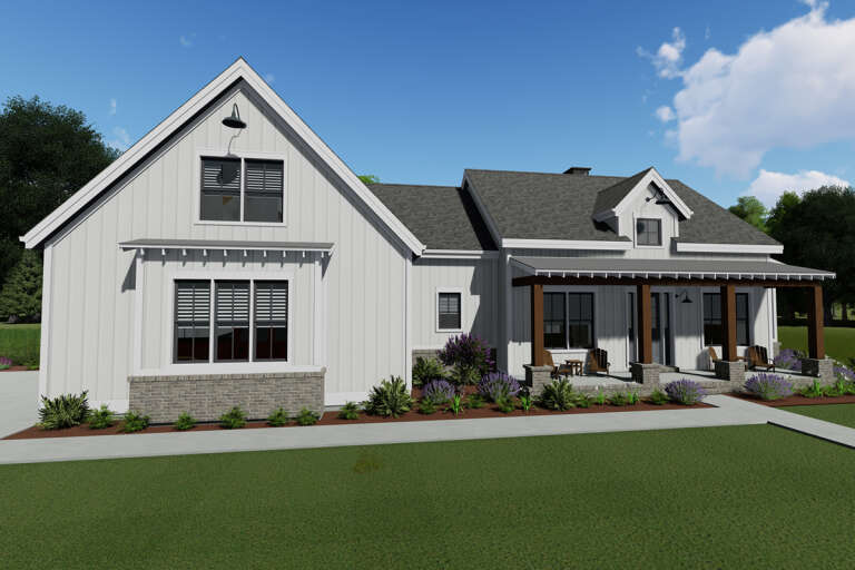 Modern Farmhouse House Plan #425-00038 Elevation Photo