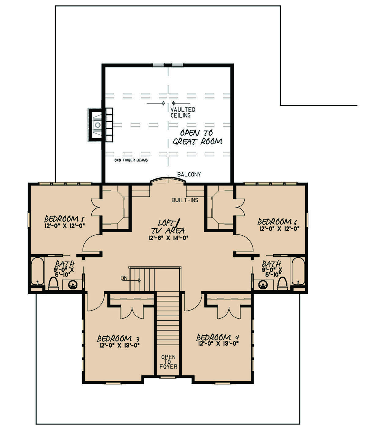 Second Floor for House Plan #8318-00137