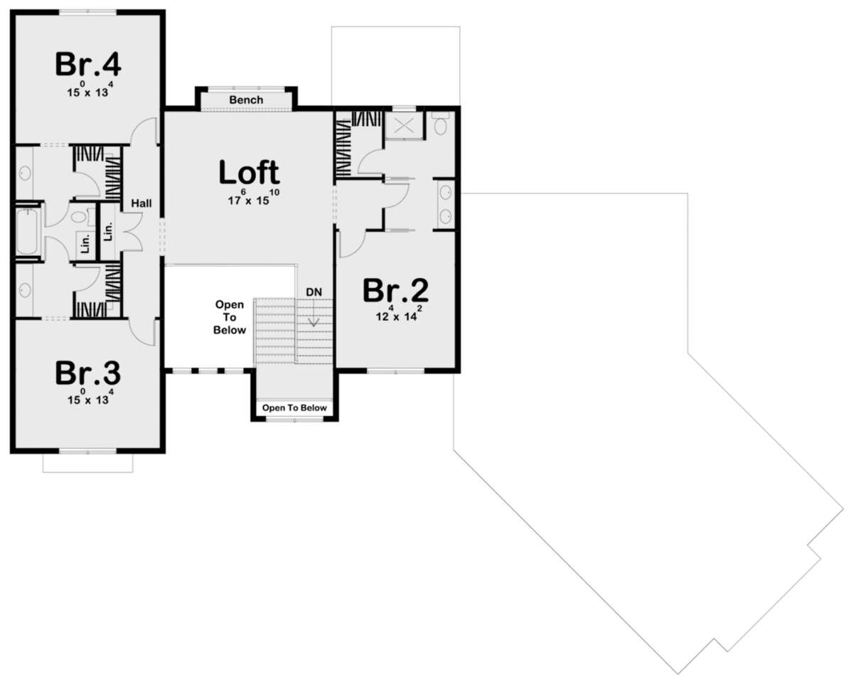 Second Floor for House Plan #963-00398