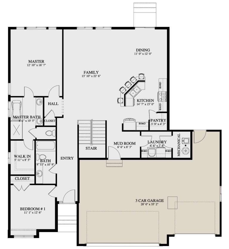 House Plan House Plan #24252 Drawing 1