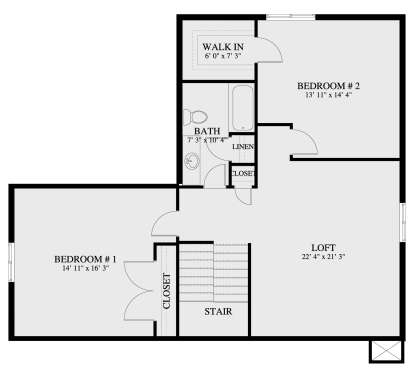 Second Floor for House Plan #2802-00056