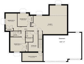 Basement for House Plan #2802-00058