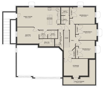 Basement for House Plan #2802-00059