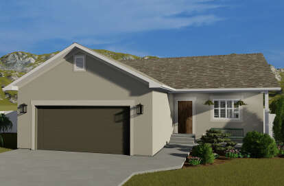 Ranch House Plan #2802-00060 Elevation Photo