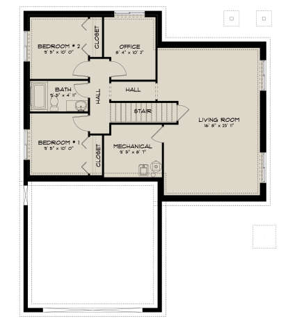 Basement for House Plan #2802-00060