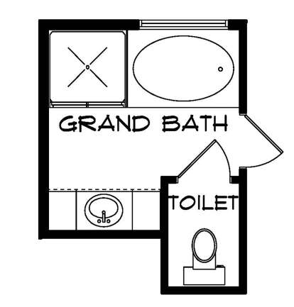 Alternate Master Bathroom for House Plan #2802-00060