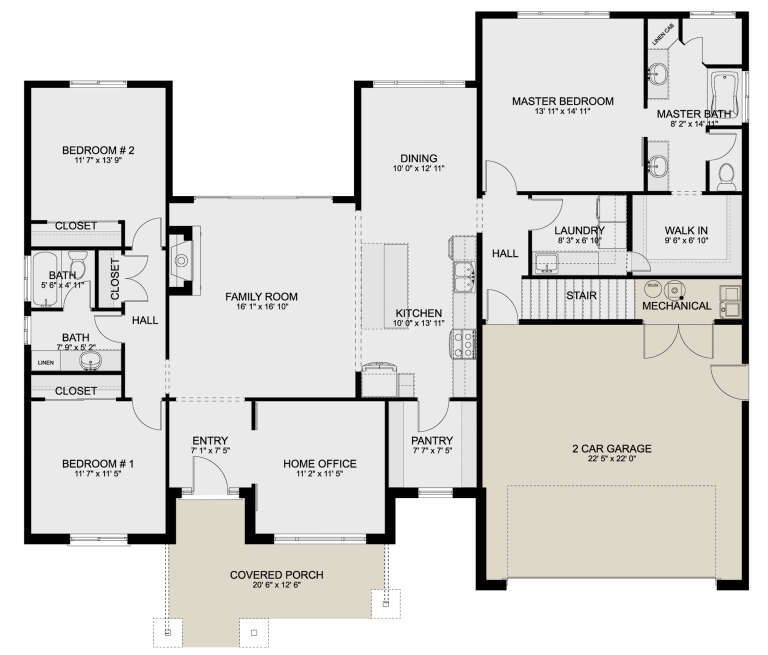 House Plan House Plan #24258 Drawing 1