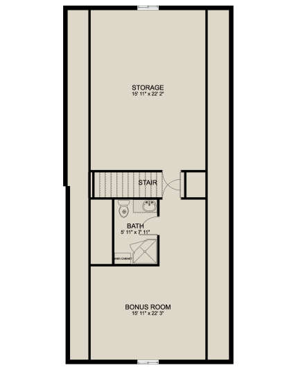 Bonus Room for House Plan #2802-00062