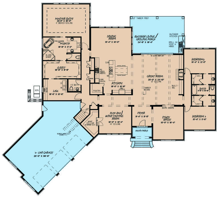 House Plan House Plan #24261 Drawing 1