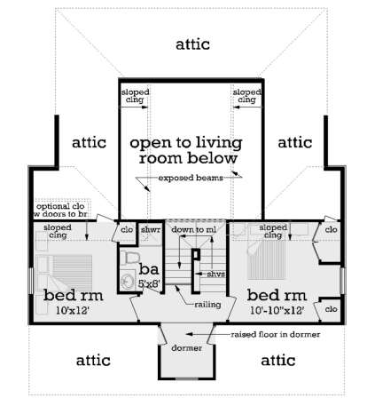 Second Floor for House Plan #048-00272