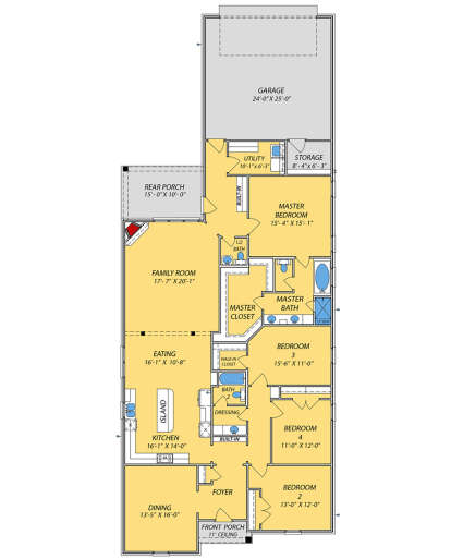 House Plan House Plan #24269 Drawing 1