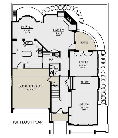 Main Floor for House Plan #5445-00364