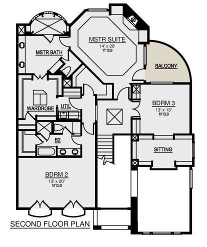 Second Floor for House Plan #5445-00364