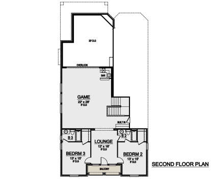Second Floor for House Plan #5445-00365