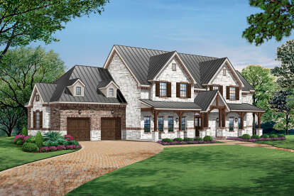 Craftsman House Plan #5445-00366 Elevation Photo