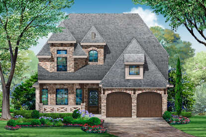 European House Plan #5445-00367 Elevation Photo