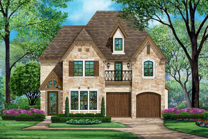 European House Plan #5445-00368 Elevation Photo