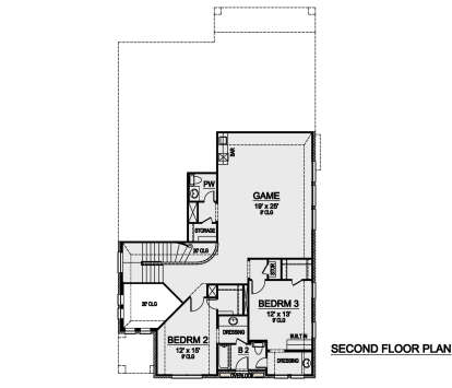 Second Floor for House Plan #5445-00368