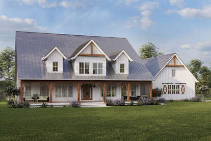 Modern Farmhouse House Plan #6849-00091 Elevation Photo