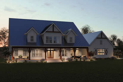 Modern Farmhouse House Plan #6849-00091 Elevation Photo