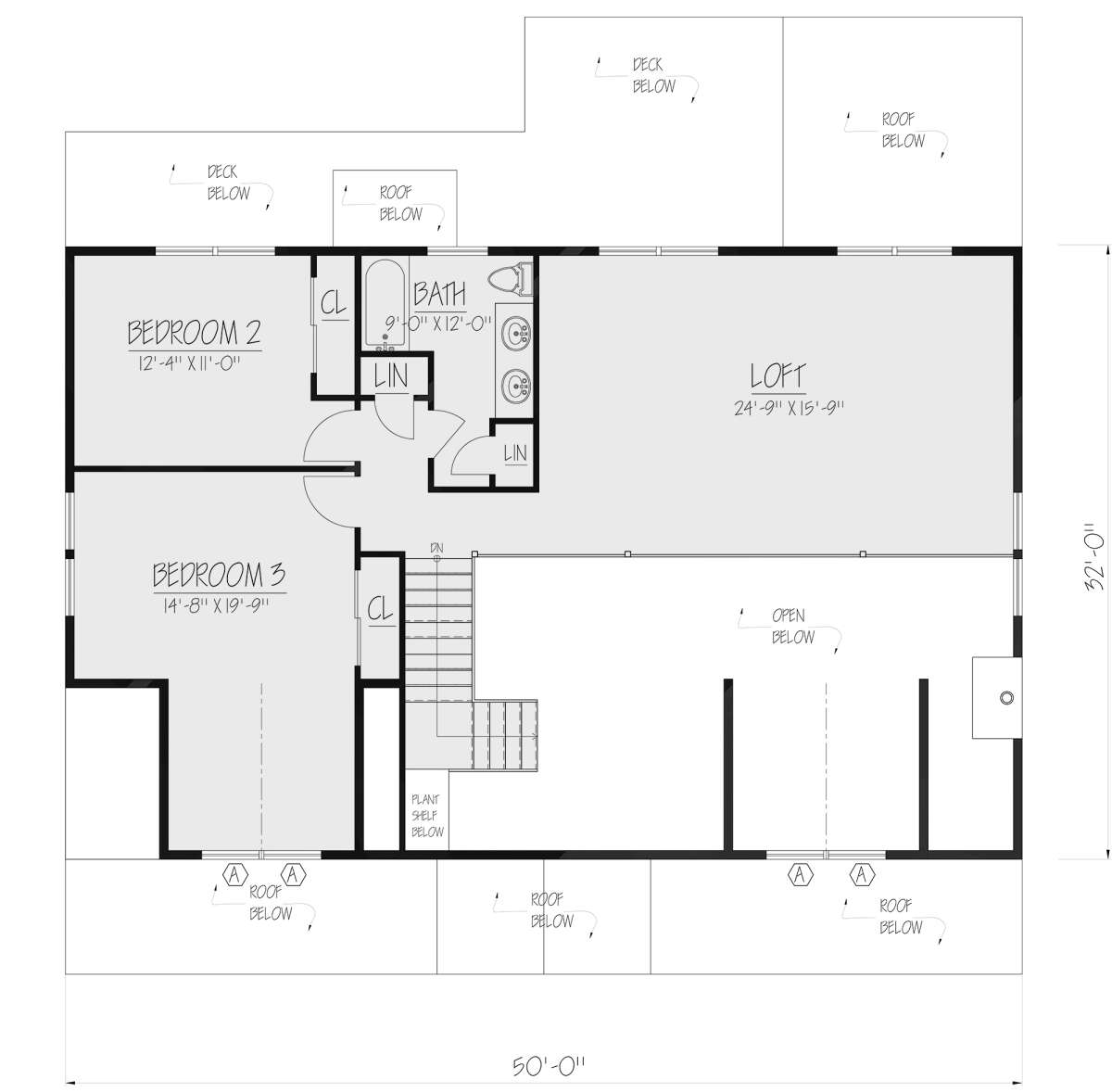Second Floor for House Plan #1754-00031