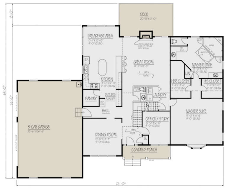 House Plan House Plan #24295 Drawing 1