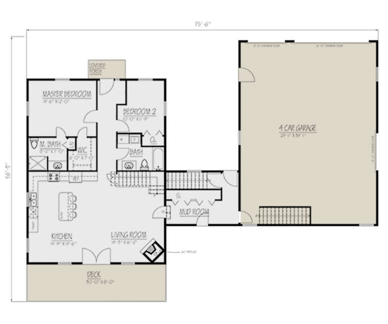 House Plan House Plan #24297 Drawing 1