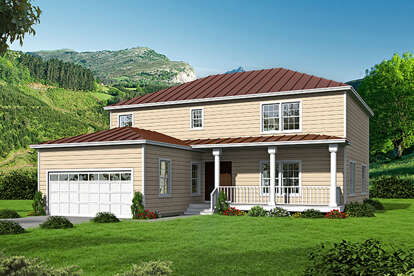 Traditional House Plan #1754-00036 Elevation Photo
