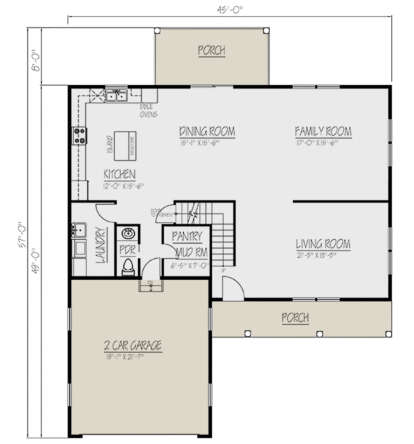Main Floor for House Plan #1754-00036
