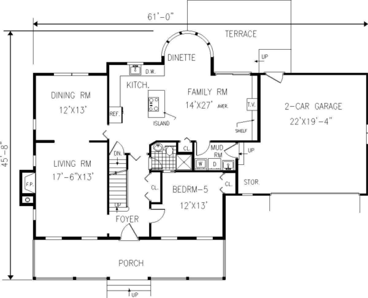 Main Floor for House Plan #033-00052