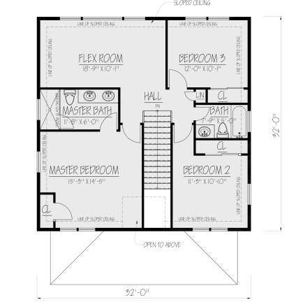 Second Floor for House Plan #1754-00039