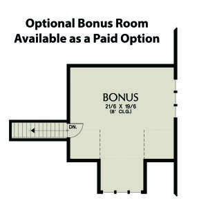 Optional Bonus Room for House Plan #2559-00837