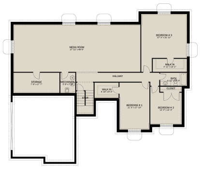 Basement for House Plan #2802-00064