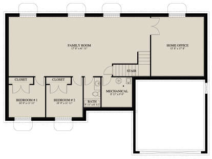 Basement for House Plan #2802-00065