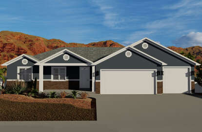 3 Bed, 2 Bath, 1699 Square Foot House Plan - #2802-00066