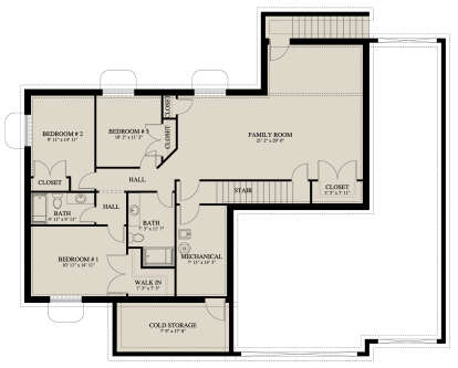 Basement for House Plan #2802-00066