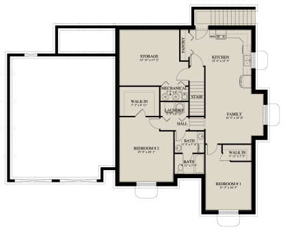 Basement for House Plan #2802-00067