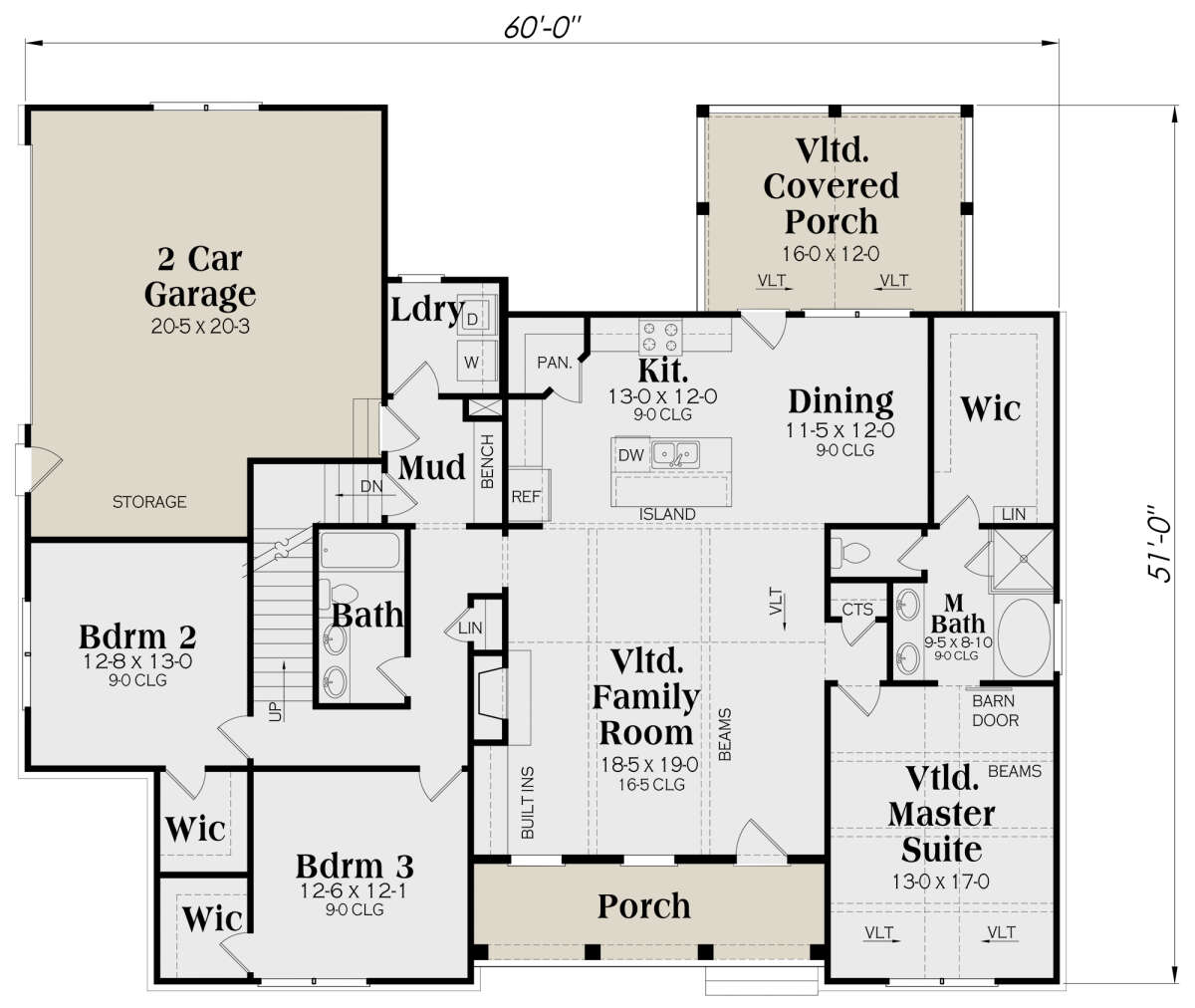 Main Floor for House Plan #009-00292