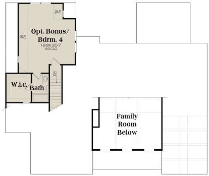 Optional Second Floor for House Plan #009-00292