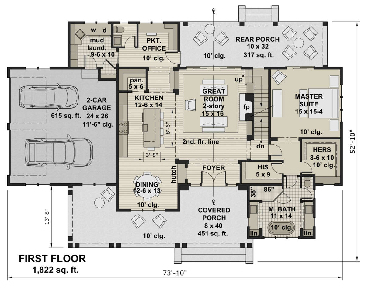 Main Floor for House Plan #098-00322