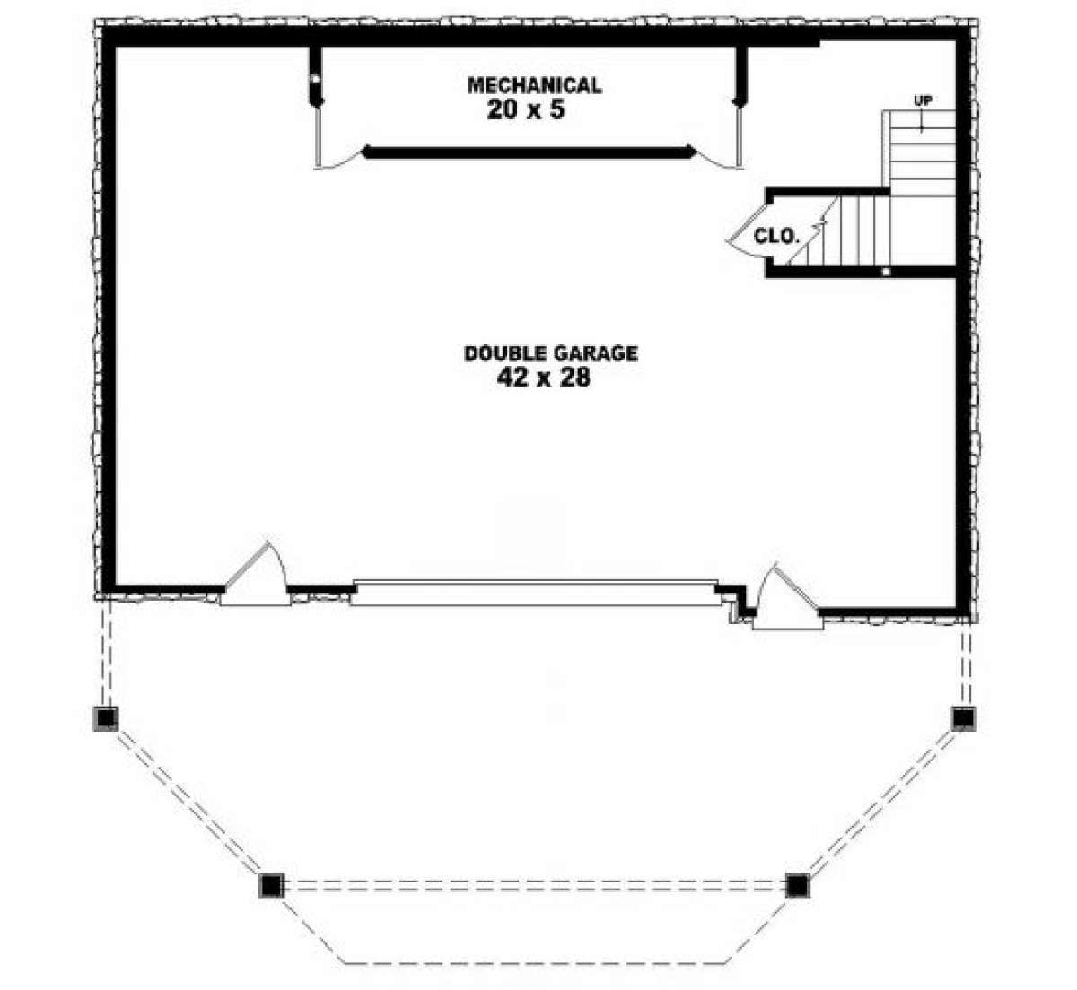 Basement/Garage Floor for House Plan #053-00212